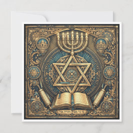 Judaïca geïnspireerde uitnodiging voor een religie