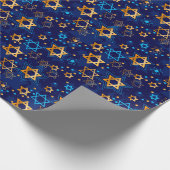 Judaica Giftwrapping Paper - Joodse sterren Cadeaupapier (Hoek)