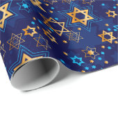 Judaica Giftwrapping Paper - Joodse sterren Cadeaupapier (Rol Hoek)