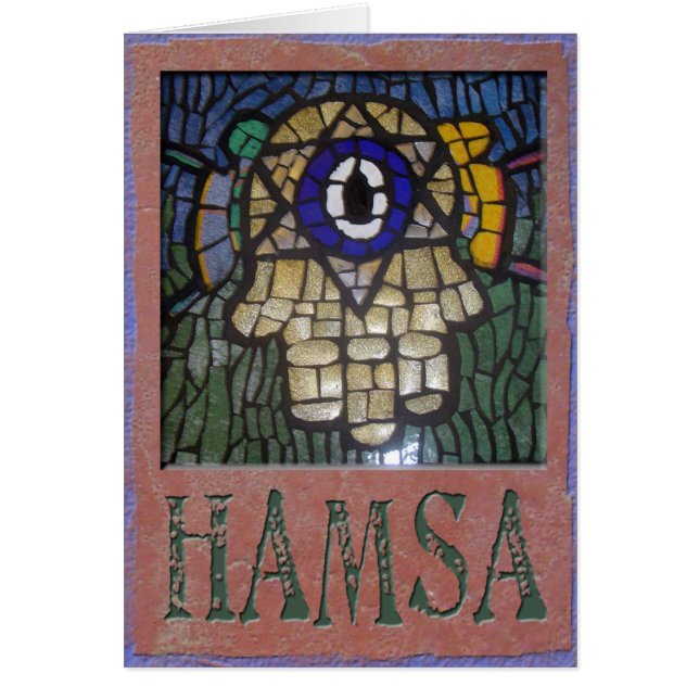 Judaica: Gold Hamsa w/Star, Evil Eye & Talit (Voorkant)