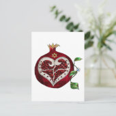 Judaica Granaatappel Hart Hanukkah Rosh Hashanah Feestdagenkaart (Staand voorkant)
