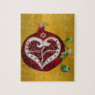 Judaica Granaatappel Hart Hanukkah Rosh Hashanah Legpuzzel