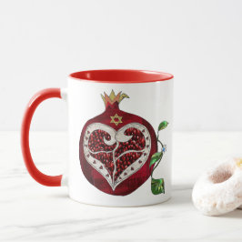 Judaica Granaatappel Hart Hanukkah Rosh Hashanah Mok