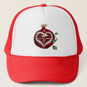 Judaica Granaatappel Hart Hanukkah Rosh Hashanah Trucker Pet
