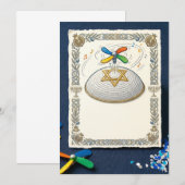 Judaica Grappige Bar Mitzvah Kaart (Voorkant / Achterkant)