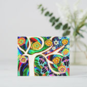 Judaica Hamsa Ivory Tree of Life Briefkaart (Staand voorkant)