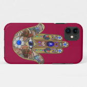 Judaica Hamsa maakt bloemen optische kunst afdrukk Case-Mate iPhone Case (Achterkant (horizontaal))