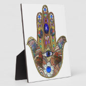 Judaica Hamsa maakt bloemen optische kunst afdrukk Fotoplaat (Zijkant)