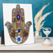 Judaica Hamsa maakt bloemen optische kunst afdrukk Fotoplaat (Zijkant)