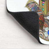 Judaica Hamsa maakt bloemen optische kunst afdrukk Muismat (Hoek)