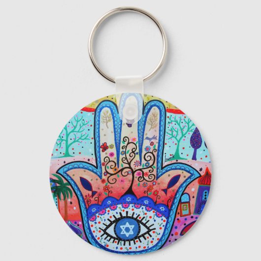JUDAICA HAMSA SLEUTELHANGER (Voorkant)