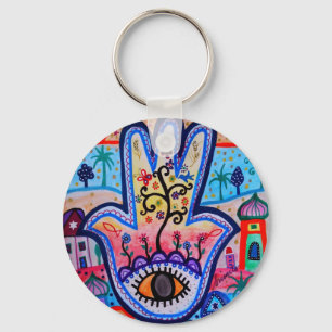 JUDAICA HAMSA SUN EYE BESCHERMING SLEUTELHANGER