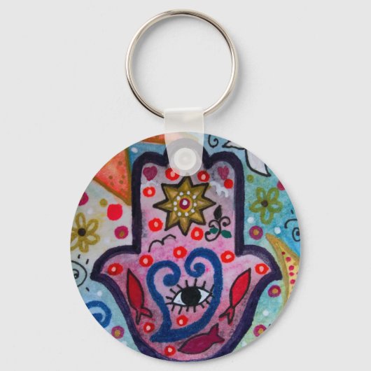 JUDAICA HAMSA SUN EYE BESCHERMING SLEUTELHANGER (Voorkant)