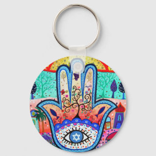 JUDAICA HAMSA SUN EYE BESCHERMING SLEUTELHANGER