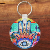 JUDAICA HAMSA SUN EYE BESCHERMING SLEUTELHANGER (Voorkant)