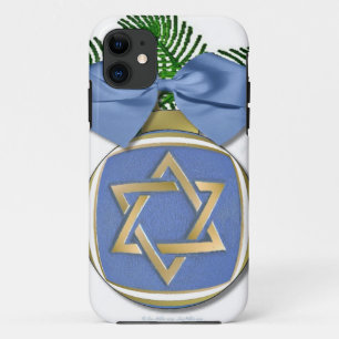 Judaica Hanukkah Davidster Ornament Afdruk iPhone 11 Hoesje