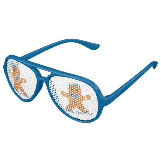 Judaica Hanukkah Gingerbrood Man Menorah Aviator Zonnebril (Gekanteld)