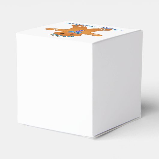 Judaica Hanukkah Gingerbrood Man Menorah Bedankdoosjes (Achterkant)