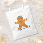 Judaica Hanukkah Gingerbrood Man Menorah Bedankzakje (Geknipt)