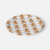 Judaica Hanukkah Gingerbrood Man Menorah Papieren Bordje (Gekanteld)