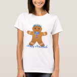 Judaica Hanukkah Gingerbrood Man Menorah T-shirt<br><div class="desc">U bekijkt het Lee Hiller Design Collectie van Home en Kantoor Decor,  Apparel,  Gifts en Collectibles. De Design zijn onder meer Lee Hiller Photography en Mixed Media Digital Art Collectie. Je kunt haar Natuur fotografie uitzichten op http://HikeOurPlanet.com/ en haar wandelende blog volgen in Hot Springs National Park.</div>