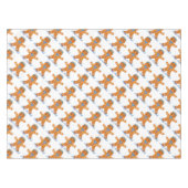 Judaica Hanukkah Gingerbrood Man Menorah Tafelkleed (Voorkant (Horizontaal))