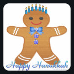 Judaica Hanukkah Gingerbrood Man Menorah Vierkante Sticker<br><div class="desc">U bekijkt het Lee Hiller Design Collectie van Home en Kantoor Decor,  Apparel,  Gifts en Collectibles. De Design zijn onder meer Lee Hiller Photography en Mixed Media Digital Art Collectie. Je kunt haar Natuur fotografie uitzichten op http://HikeOurPlanet.com/ en haar wandelende blog volgen in Hot Springs National Park.</div>