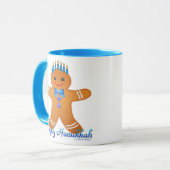 Judaica Hanukkah Gingermans Menora Mok (Voorkant links)