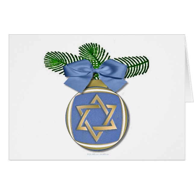 Judaica Hanukkah Star van David Ornament Print (Voorkant Horizontaal)