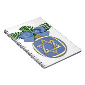 Judaica Hanukkah Star van David Ornament Print Notitieboek (Rechterzijde)