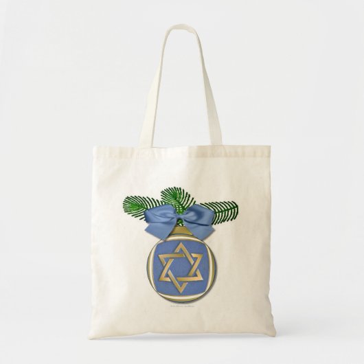 Judaica Hanukkah Star van David Ornament Print Tote Bag (Voorkant)