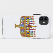 Judaica Happy Hanukkah Dreidel Menorah Case-Mate iPhone Case (Achterkant (horizontaal))