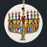 Judaica Happy Hanukkah Dreidel Menorah Keramisch Ornament<br><div class="desc">U bekijkt het Lee Hiller Design Collectie van Home en Kantoor Decor,  Apparel,  Gifts en Collectibles. De Design zijn onder meer Lee Hiller Photography en Mixed Media Digital Art Collectie. Je kunt haar Natuur fotografie uitzichten op http://HikeOurPlanet.com/ en haar wandelende blog volgen in Hot Springs National Park.</div>