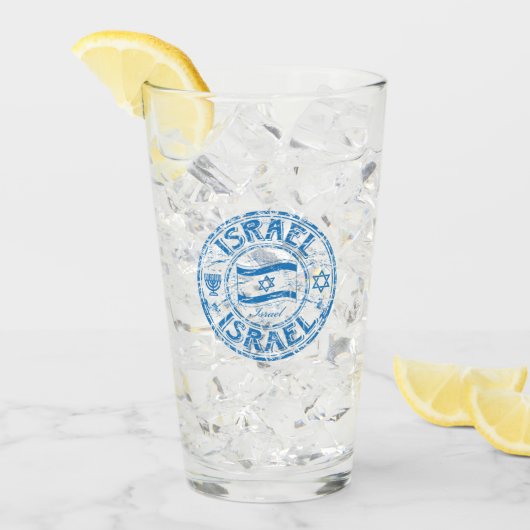 Judaica Israel Drink bril - Gifts Glas (Voorkant ijs)