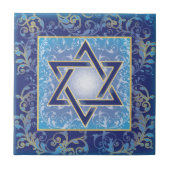 Judaica Jewish Star van David Ceramic Tegel Tegeltje (Voorkant)