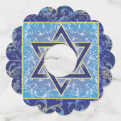 Judaica Jewish Star van David Wine Charm Blue (Achterkant)