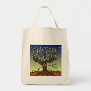 Judaica L'shanah Tovah Boom des Levens Geschenken Tote Bag