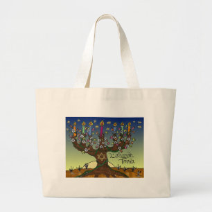 Judaica L'shanah Tovah Tree of Life Gifts Apparel Grote Tote Bag
