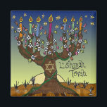 Judaica L'shanah Tovah Tree of Life Gifts Apparel Magneet<br><div class="desc">Je bekijkt het Lee Hiller Design Collectie. Apparel,  Gifts & Collectibles Lee Hiller Photography of Digital Art Collectie. Je kunt haar Natuur fotografie uitzichten op http://HikeOurPlanet.com/ en haar wandelende blog volgen in Hot Springs National Park.</div>