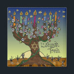 Judaica L'shanah Tovah Tree of Life Gifts Apparel Magneet<br><div class="desc">Je bekijkt het Lee Hiller Design Collectie. Apparel,  Gifts & Collectibles Lee Hiller Photography of Digital Art Collectie. Je kunt haar Natuur fotografie uitzichten op http://HikeOurPlanet.com/ en haar wandelende blog volgen in Hot Springs National Park.</div>