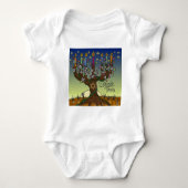 Judaica L'shanah Tovah Tree of Life Gifts Apparel Romper (Voorkant)