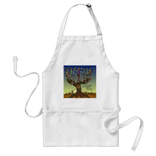 Judaica L'shanah Tovah Tree of Life Gifts Apparel Standaard Schort (Voorkant)