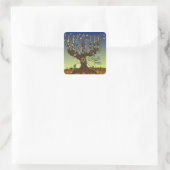 Judaica L'shanah Tovah Tree of Life Gifts Apparel Vierkante Sticker (Tas)