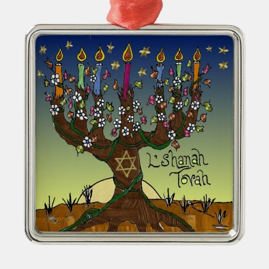 Judaica L'Shanah Tovah Tree of Life Ornament (Voorkant)