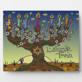 Judaica L'shanah Tovah Tree of Life Plaque Fotoplaat (Voorkant)