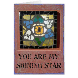 Judaica: Mozaïekharten Star van David met boze oge