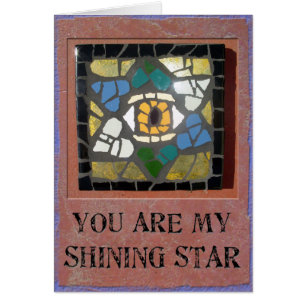 Judaica: Mozaïekharten Star van David met boze oge