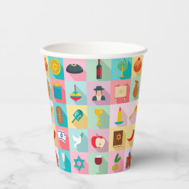 Judaica - Papieren kopjes - joodse feestjes Bekers