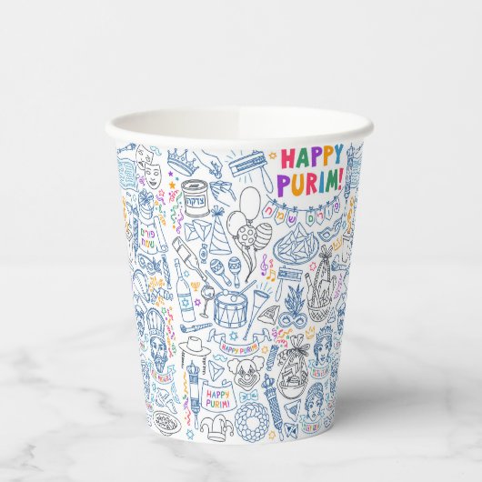 Judaica - Papieren kopjes - joodse feestjes Papieren Bekers (Links)