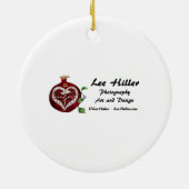 judaica, pomegranaat, pomegranaat+hart,hanukkah,le keramisch ornament (Achterkant)